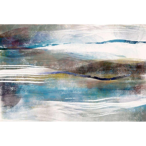 Sea and Sand Black Modern Wood Framed Art Print by Naskrent, Delores