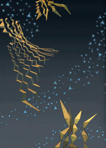 Reviving Tone Poem I White Modern Wood Framed Art Print with Double Matting by Wang, John