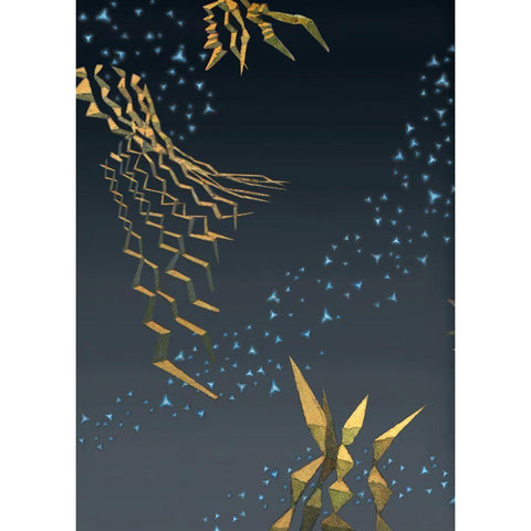 Reviving Tone Poem I Black Modern Wood Framed Art Print by Wang, John