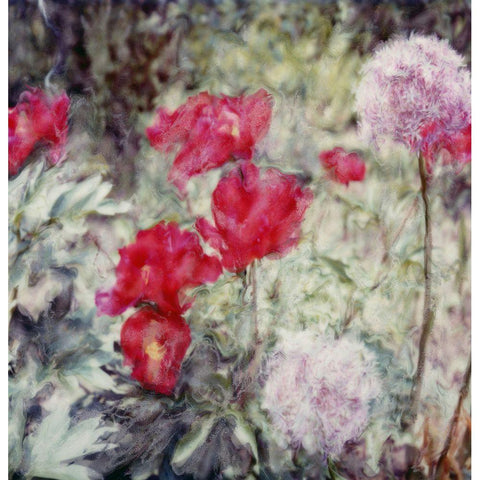 Garden White Modern Wood Framed Art Print by Stalus, Judy