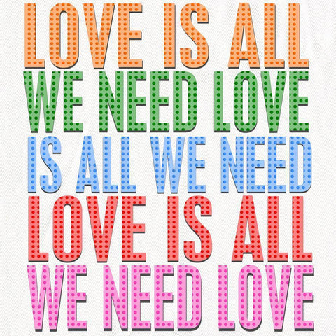 Love is All White Modern Wood Framed Art Print with Double Matting by Smith, Karen