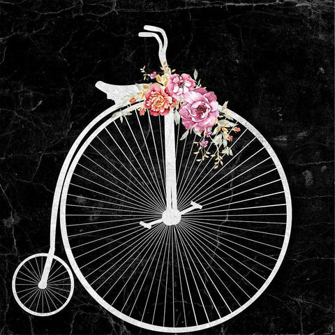Floral Ride I Black Modern Wood Framed Art Print by Smith, Karen