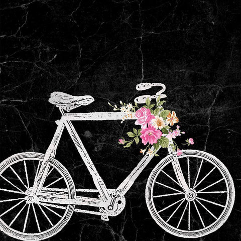 Floral Ride III White Modern Wood Framed Art Print by Smith, Karen