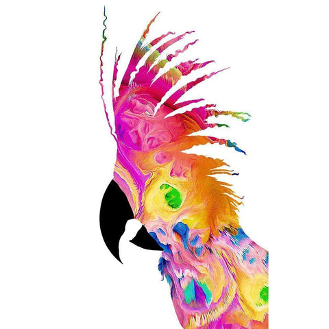 Painted Birdy White Modern Wood Framed Art Print by Smith, Karen