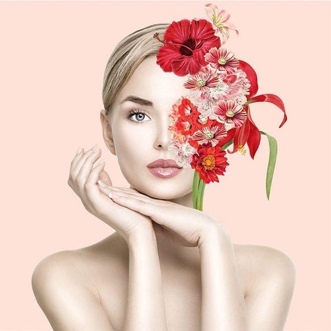 Flora II Gold Ornate Wood Framed Art Print with Double Matting by Smith, Karen