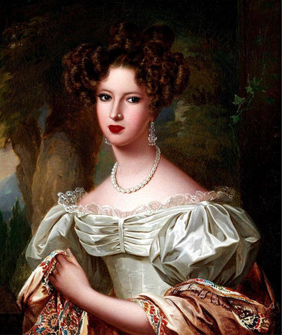 Classic Floozy I Black Ornate Wood Framed Art Print with Double Matting by Smith, Karen