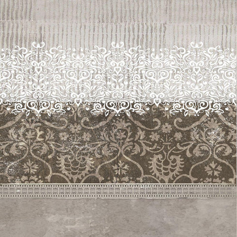 Ornate Blend I White Modern Wood Framed Art Print with Double Matting by Smith, Karen