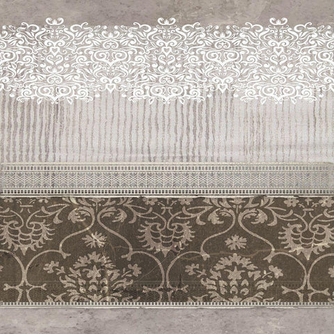 Ornate Blend II White Modern Wood Framed Art Print with Double Matting by Smith, Karen