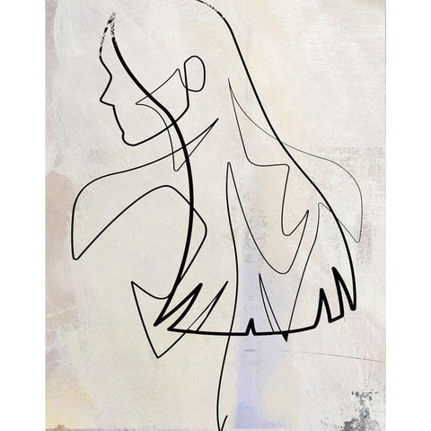 Silhou I Gold Ornate Wood Framed Art Print with Double Matting by Smith, Karen