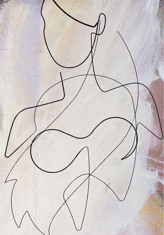 Silhou II Black Ornate Wood Framed Art Print with Double Matting by Smith, Karen