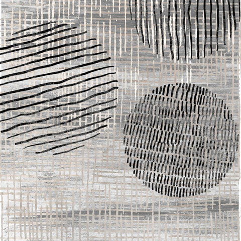 Line and Circle I White Modern Wood Framed Art Print by Smith, Karen