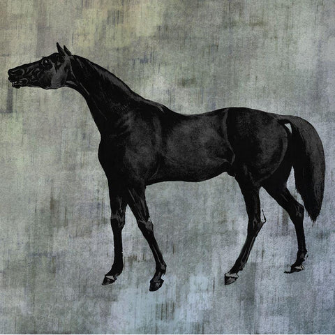 Horsey II Black Modern Wood Framed Art Print by Smith, Karen