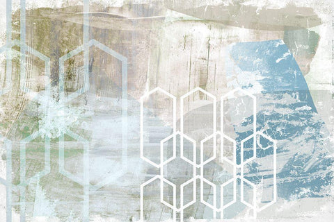 Becoming White Modern Wood Framed Art Print with Double Matting by Naskrent, Delores