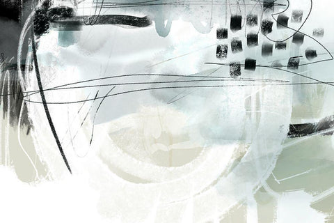 Strongh White Modern Wood Framed Art Print with Double Matting by Naskrent, Delores