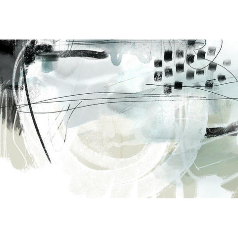 Strongh Black Modern Wood Framed Art Print by Naskrent, Delores