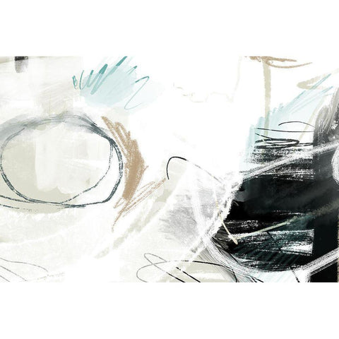 Alcazar Black Modern Wood Framed Art Print with Double Matting by Naskrent, Delores