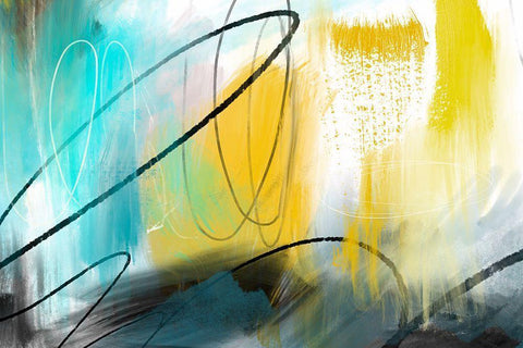 Sun Showers White Modern Wood Framed Art Print with Double Matting by Naskrent, Delores