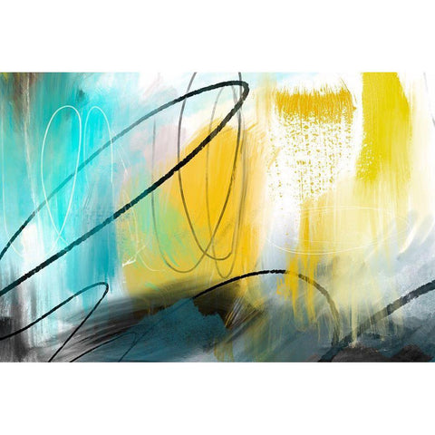 Sun Showers Black Modern Wood Framed Art Print with Double Matting by Naskrent, Delores