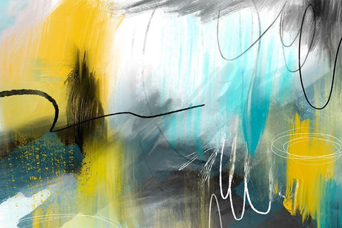 Soft Drizzle White Modern Wood Framed Art Print with Double Matting by Naskrent, Delores