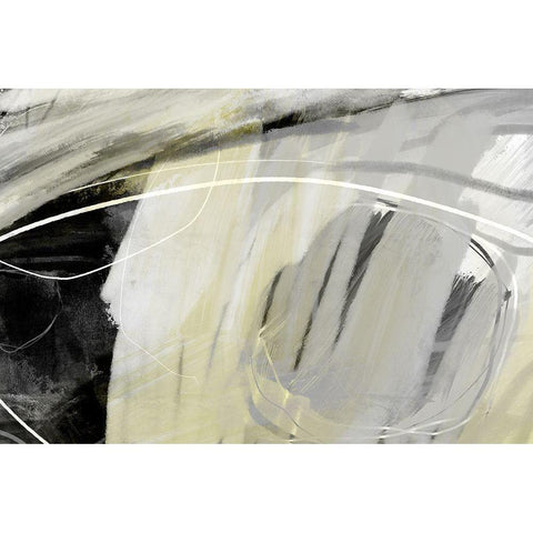 Whisper It Black Modern Wood Framed Art Print with Double Matting by Naskrent, Delores