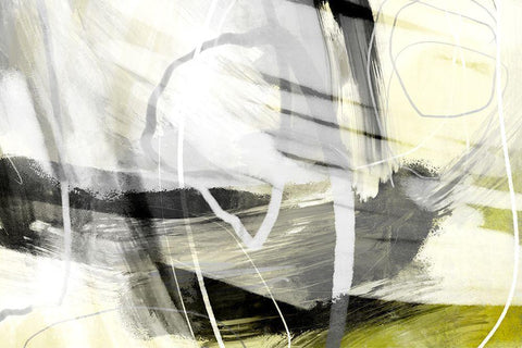 Shout it Out White Modern Wood Framed Art Print with Double Matting by Naskrent, Delores