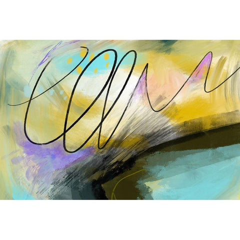 Mumble White Modern Wood Framed Art Print by Naskrent, Delores