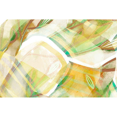 Broadleaf White Modern Wood Framed Art Print by Naskrent, Delores