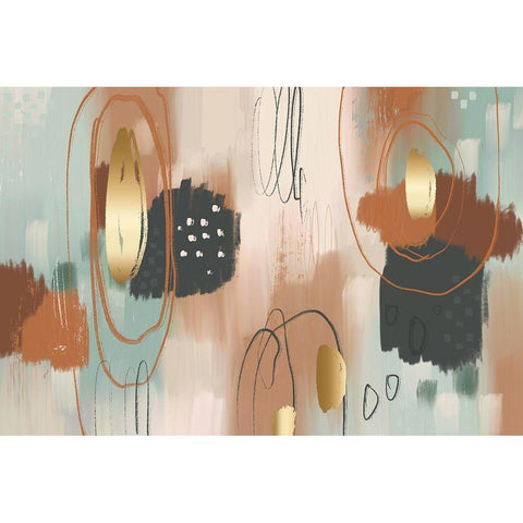 Baked Clay Black Modern Wood Framed Art Print with Double Matting by Naskrent, Delores