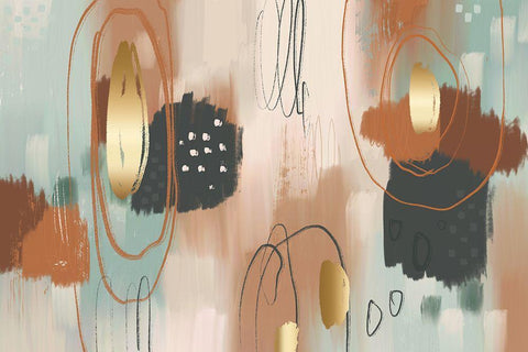 Baked Clay Black Ornate Wood Framed Art Print with Double Matting by Naskrent, Delores