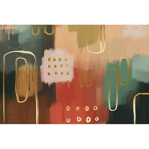 Earthenware Black Modern Wood Framed Art Print with Double Matting by Naskrent, Delores