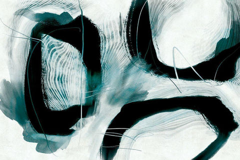 Dark Tension White Modern Wood Framed Art Print with Double Matting by Naskrent, Delores