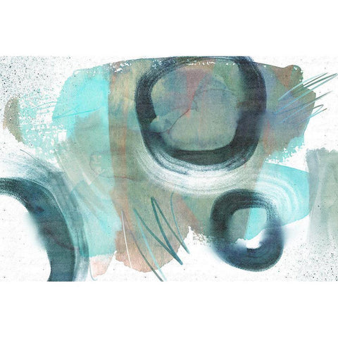 Hushed Tones White Modern Wood Framed Art Print by Naskrent, Delores