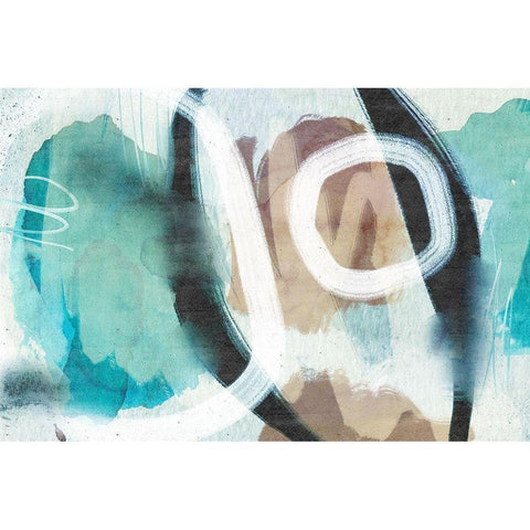 Sentient Murmur Black Modern Wood Framed Art Print by Naskrent, Delores