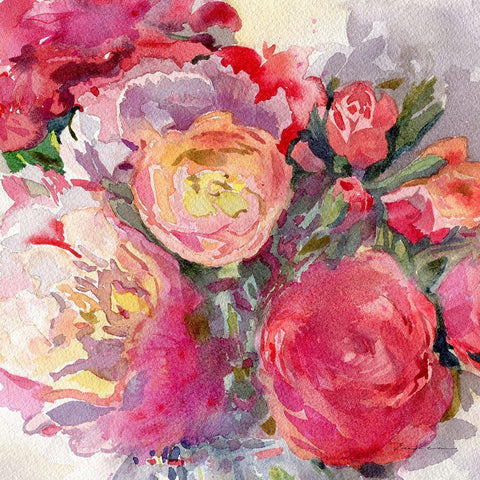 Day Flowers Black Modern Wood Framed Art Print by Evalia Designs