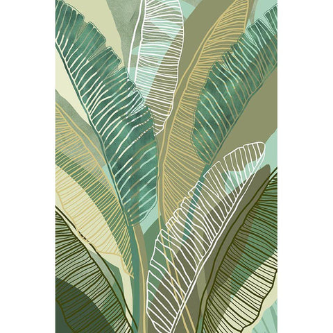 Tropical Botanical II Gold Ornate Wood Framed Art Print with Double Matting by Kouta, Flora