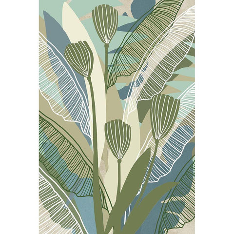 Tropical Botanical III Gold Ornate Wood Framed Art Print with Double Matting by Kouta, Flora