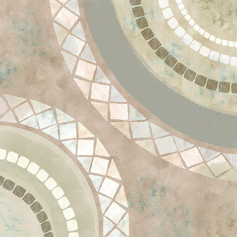 Amalfi Mosaic I Black Modern Wood Framed Art Print with Double Matting by Kouta, Flora