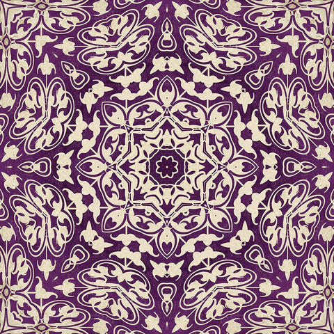 Vintage Star Tile I Gold Ornate Wood Framed Art Print with Double Matting by Haase, Andrea