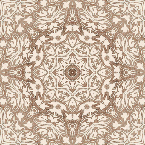 Vintage Star Tile II White Modern Wood Framed Art Print with Double Matting by Haase, Andrea