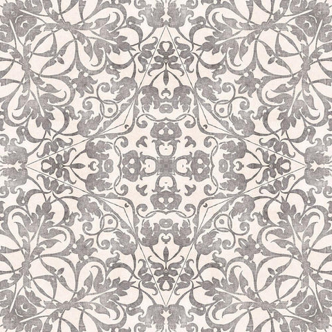 Ancient Age Tile White Modern Wood Framed Art Print with Double Matting by Haase, Andrea