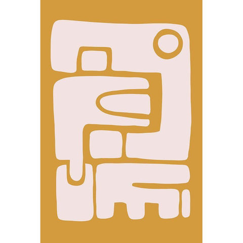 Seventies Vibe I Gold Ornate Wood Framed Art Print with Double Matting by Haase, Andrea