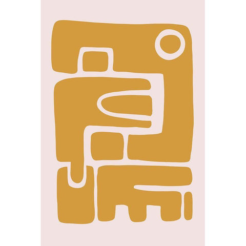 Seventies Vibe II Gold Ornate Wood Framed Art Print with Double Matting by Haase, Andrea