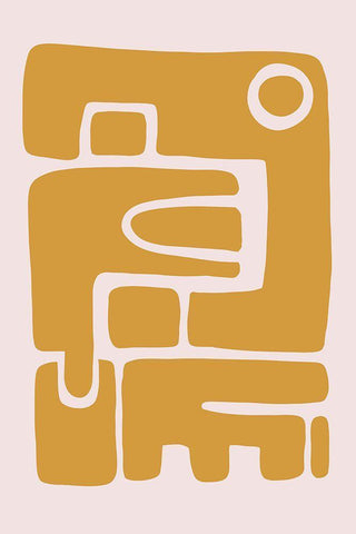 Seventies Vibe II White Modern Wood Framed Art Print with Double Matting by Haase, Andrea