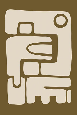 Seventies Vibe III Black Ornate Wood Framed Art Print with Double Matting by Haase, Andrea