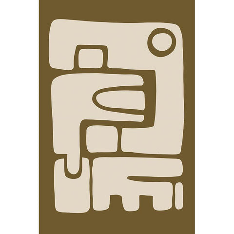 Seventies Vibe III Gold Ornate Wood Framed Art Print with Double Matting by Haase, Andrea