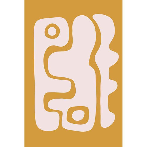 Seventies Groove I Gold Ornate Wood Framed Art Print with Double Matting by Haase, Andrea