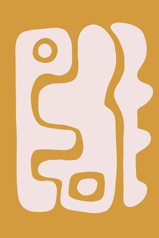 Seventies Groove I White Modern Wood Framed Art Print with Double Matting by Haase, Andrea