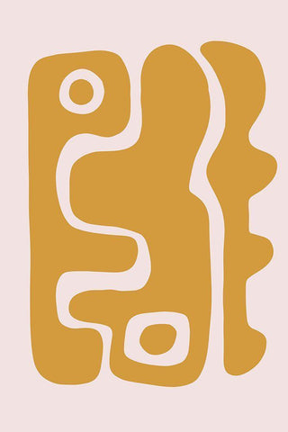 Seventies Groove II White Modern Wood Framed Art Print with Double Matting by Haase, Andrea