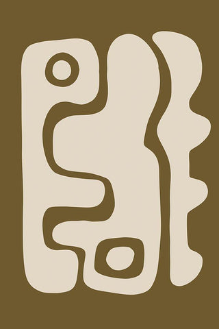 Seventies Groove III White Modern Wood Framed Art Print with Double Matting by Haase, Andrea