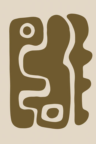 Seventies Groove IV White Modern Wood Framed Art Print with Double Matting by Haase, Andrea